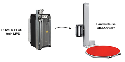 Frein MPS avec film étirable technique POWER PLUS-Banderoleuse DISCOVERY