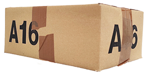 Caisse GALIA A16- fermeture par ruban adhésif - illustration article emballage carton